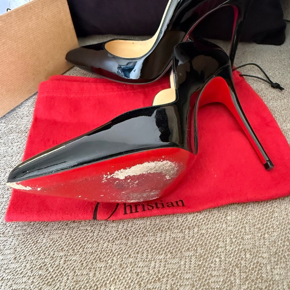 Christian Louboutin Glossy Black Stilettos - Picture 4 of 6